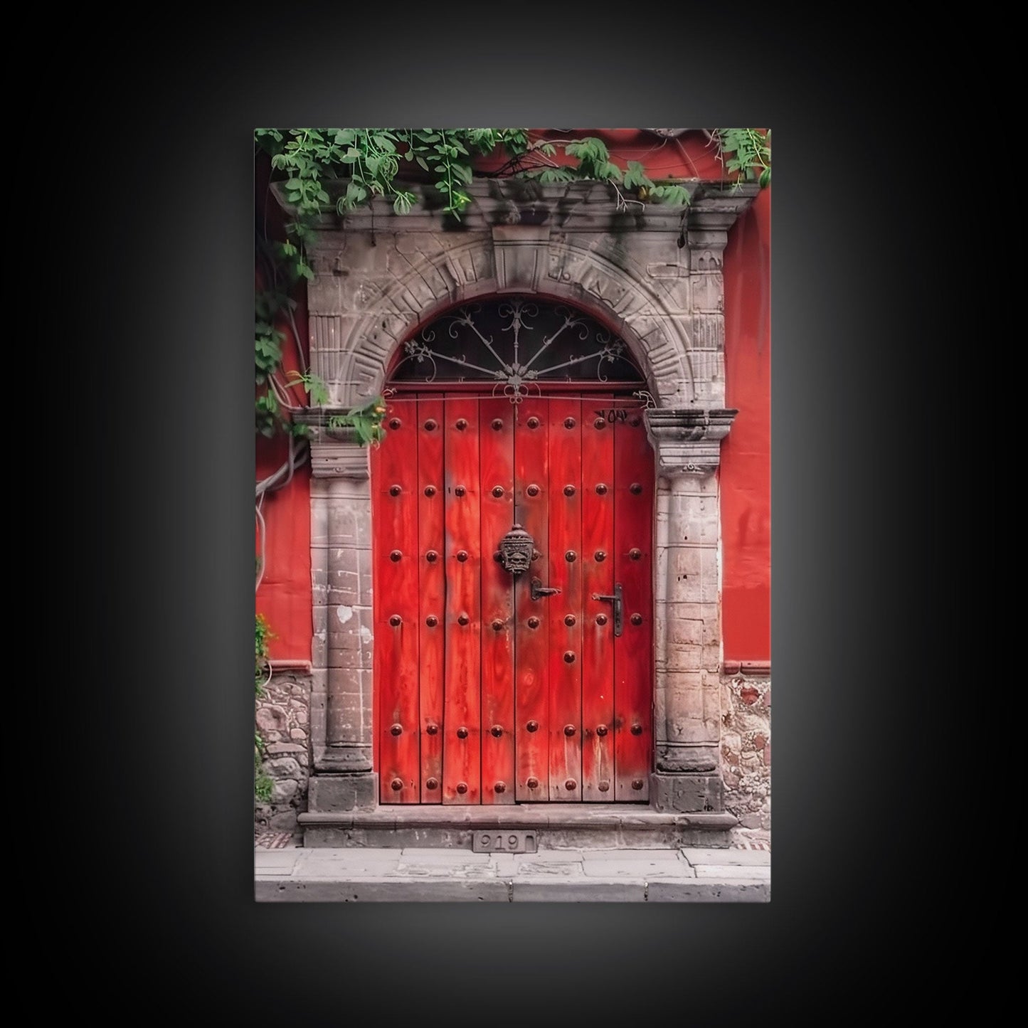 Change1 Mexican Wall Art, Framed Canvas Print, Old Town Mexico Architecture Wall Art, Framed Art