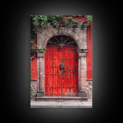 Change1 Mexican Wall Art, Framed Canvas Print, Old Town Mexico Architecture Wall Art, Framed Art