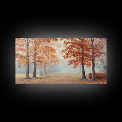 Elegant Christmas party with guests in formal attire by a Christmas tree Framed Canvas Print, holiday wall art for classy Christmas decor