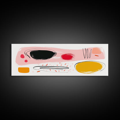 Meal For One - Japanese Style Abstract Art - Framed Canvas Print - Kitchen Decor - Kitchen Wall Art - Kitsch Kitchen - Eclectic Decor