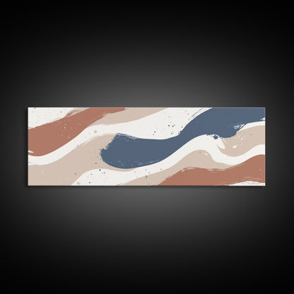 MCM Artwork - Abstract Art - Framed Canvas Print - Wood Framed Mid Century Modern Art - Large Geometric Art, Paint Splotches