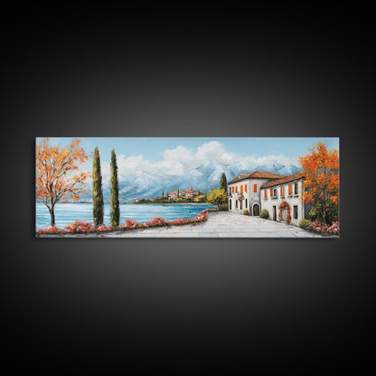 Positano Oil Painting Print, Original Art of Amalfi Coast Italy, Italian Vacation Art, European Vacation Gift Idea, Living Room Decor