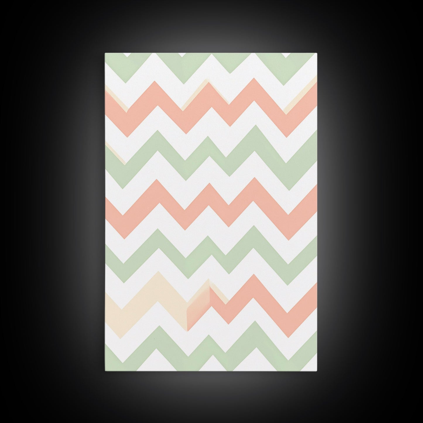 Pastel Chevron Zig Zag Pattern Wall Art, Mid Century Modern Boho Style Home Decor, Living Room Wall Hanging
