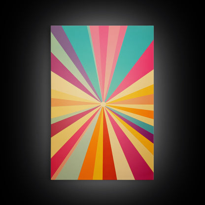 Geometric Boho Wall Art, Jungle Green, Watermelon Pink, Golden Sand and Winter Hazel Colored Wall Art, Boho Home Decor