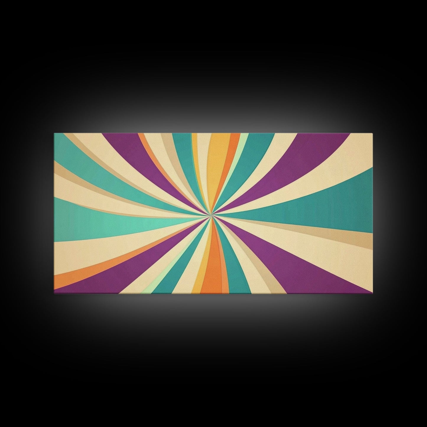 Mid Cenutry Modern Canvas Print Colorful Wall Art Retro 1950s Style Home Decor Above Sofa Living Room Wall Art