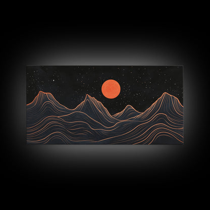 Retro Abstract Art, Art Deco Style, Atomic Age Inspired Wall Art, Pueblo Style Southwestern Art