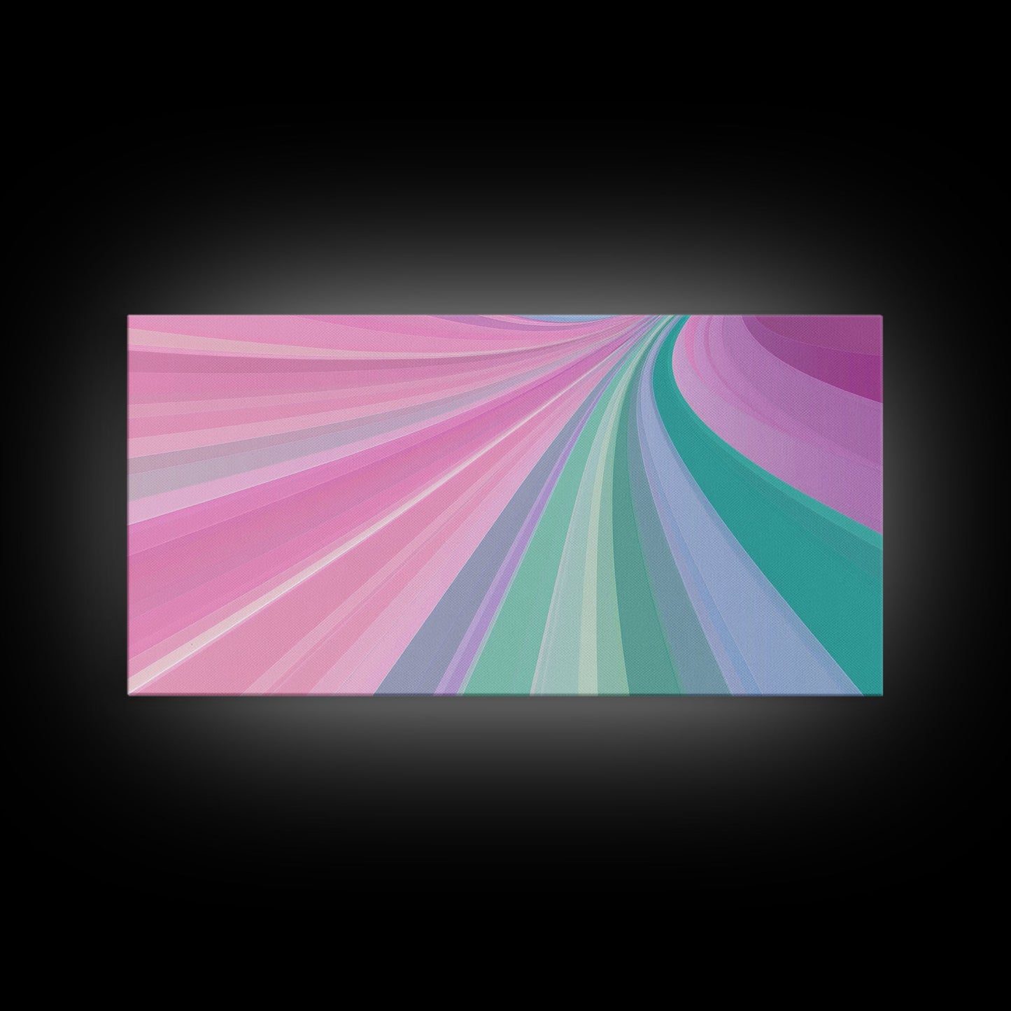 Pink and Green MCM Mid Century Modern Abstract Wall Art, 1950s Art, Retro Home Decor