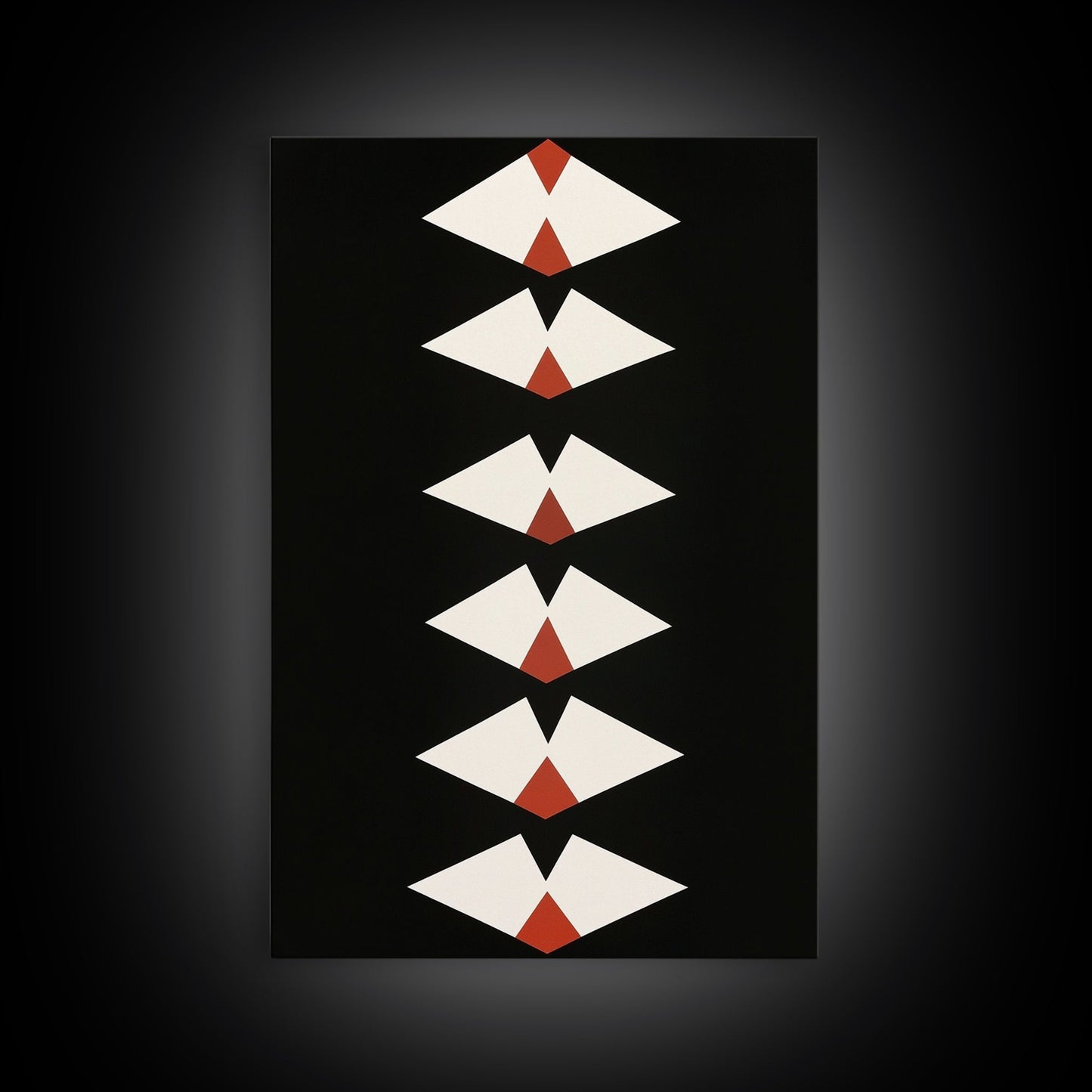 Retro Mid-Century Modern Diamond Art Canvas Print, MCM Style Home Decor