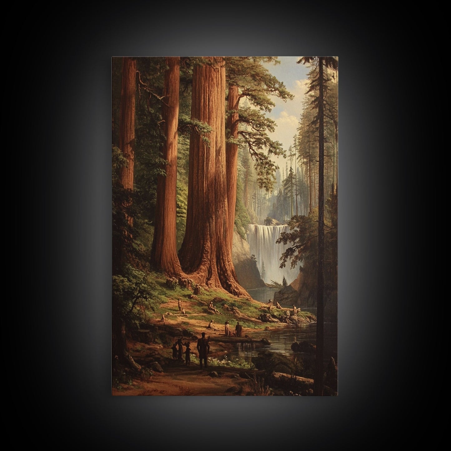 The Redwoods of California, Ancient California Canvas Print, Fantasy Decor, California Wall Art, Tall Redwood Trees Painting