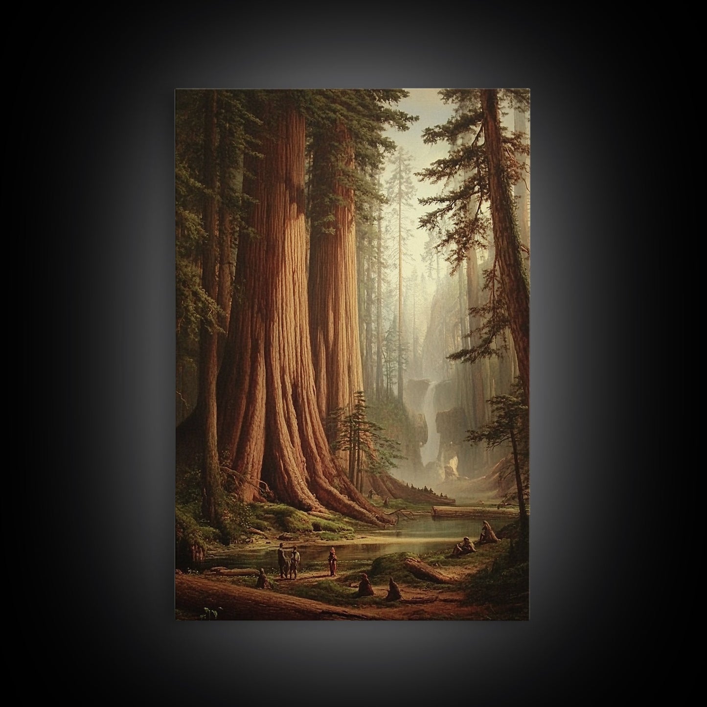 Majestic California Redwood Trees Framed Canvas Print, Redwood National Park, Fantasy Decor, California Decor, PNW Wall Art