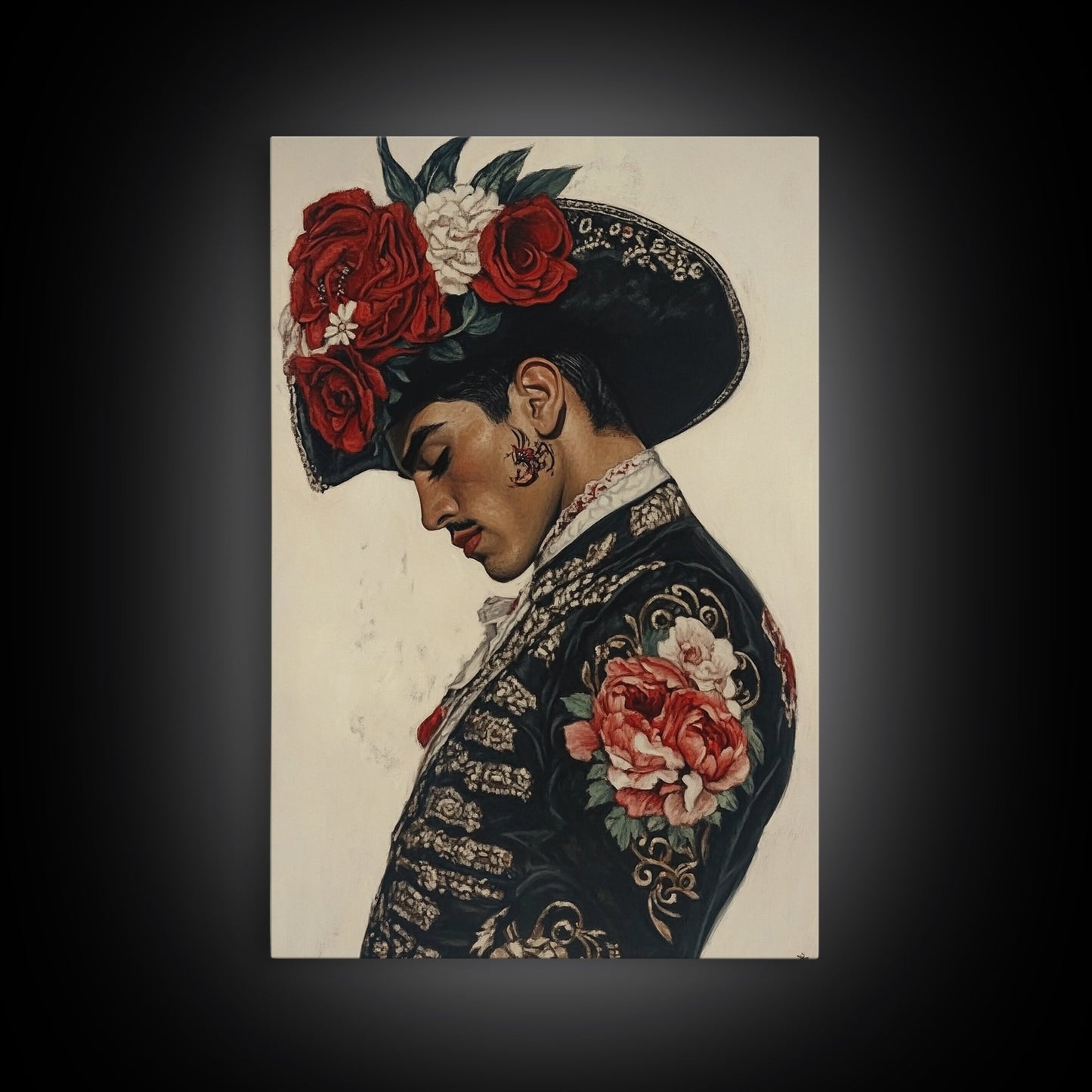 Abstract Wall Art Bullfighter Painting Print, Corrida Wall Art, Chicano Art, Spanish Home Decor, Modern Wall Art Living Room Wall Art, Mexicano Art