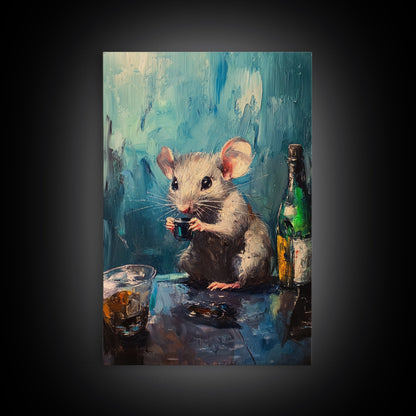 This Rat Has a Problem! Framed Canvas Print