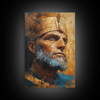 Ozymandias Painting Canvas Print, Ozymandias Wall Art, Ozymandias Print, Framed Canvas