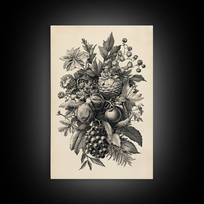 Vintage Christmas Wall Art Canvas Print - Framed Canvas - Minimalist Christmas Art - Boho Christmas Art - Rustic Christmas Art