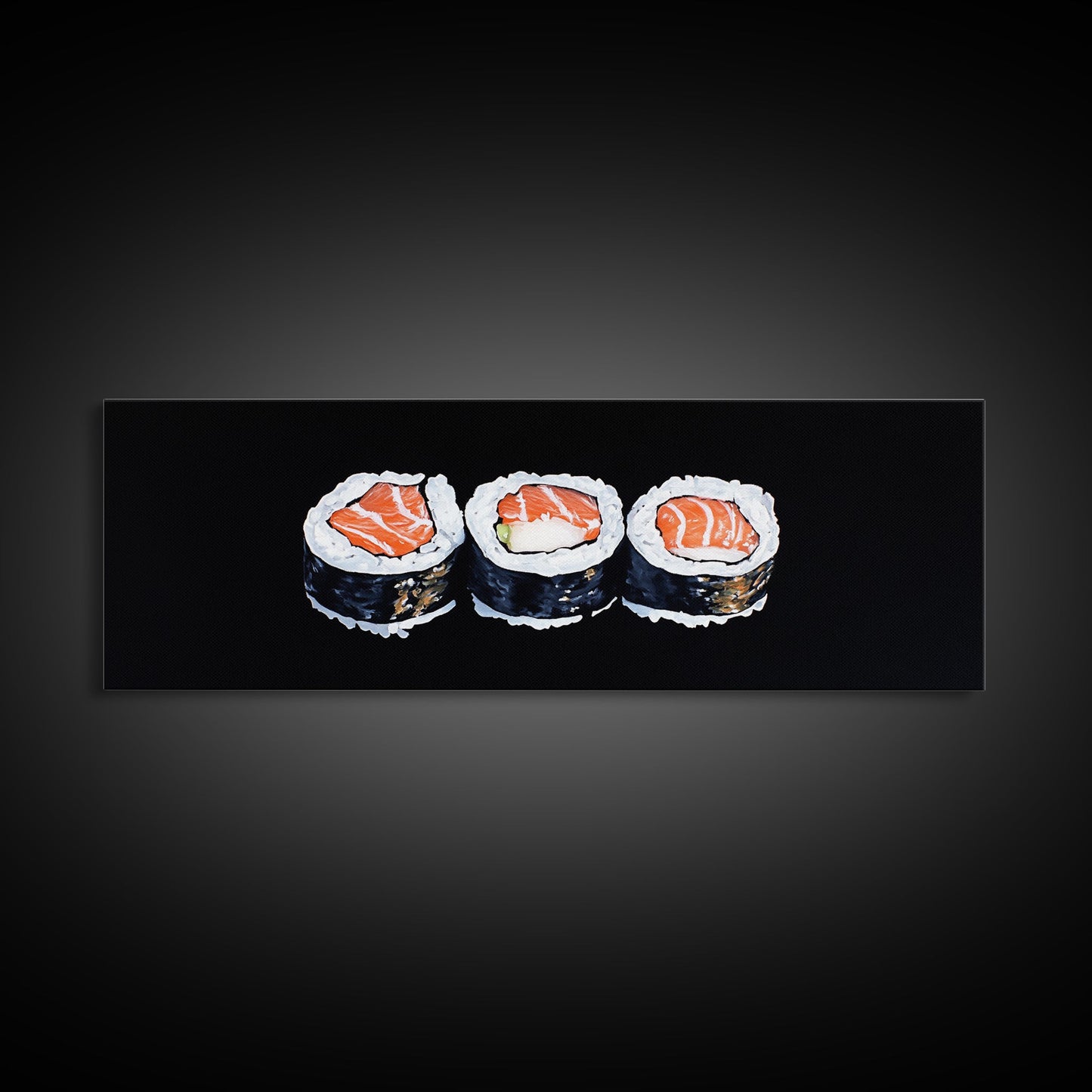 Abstract Sushi Painting Print, Food Art, Framed Canvas Print, Kitchen Decor, Minimalist Kitchen Wall Art, Kitchen Painting, Wall Art For Kitchen