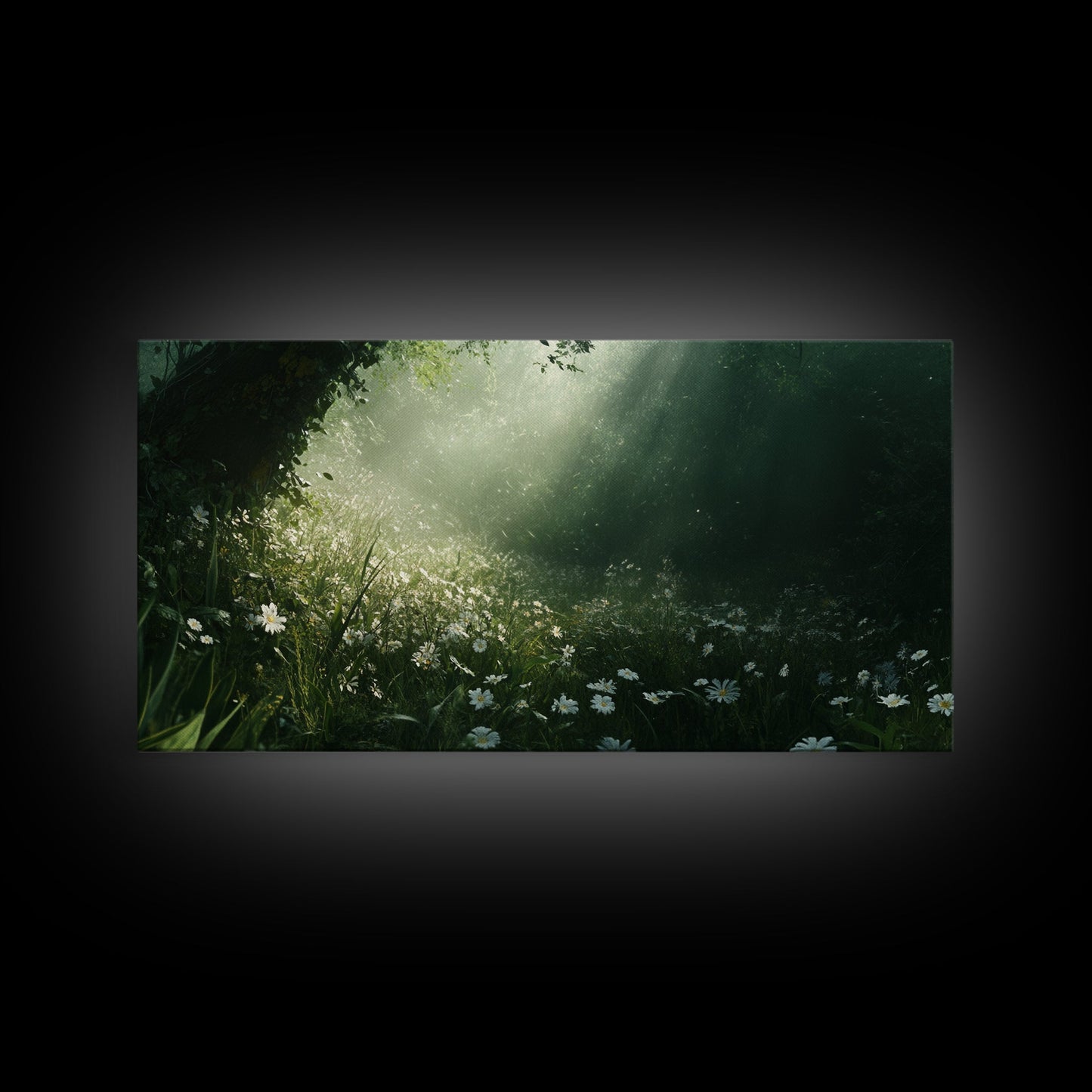 Morning In The Forest - Framed Canvas Print - Fantasy Wall Art - Fantasy Landscape Painting - Fantasy Painting