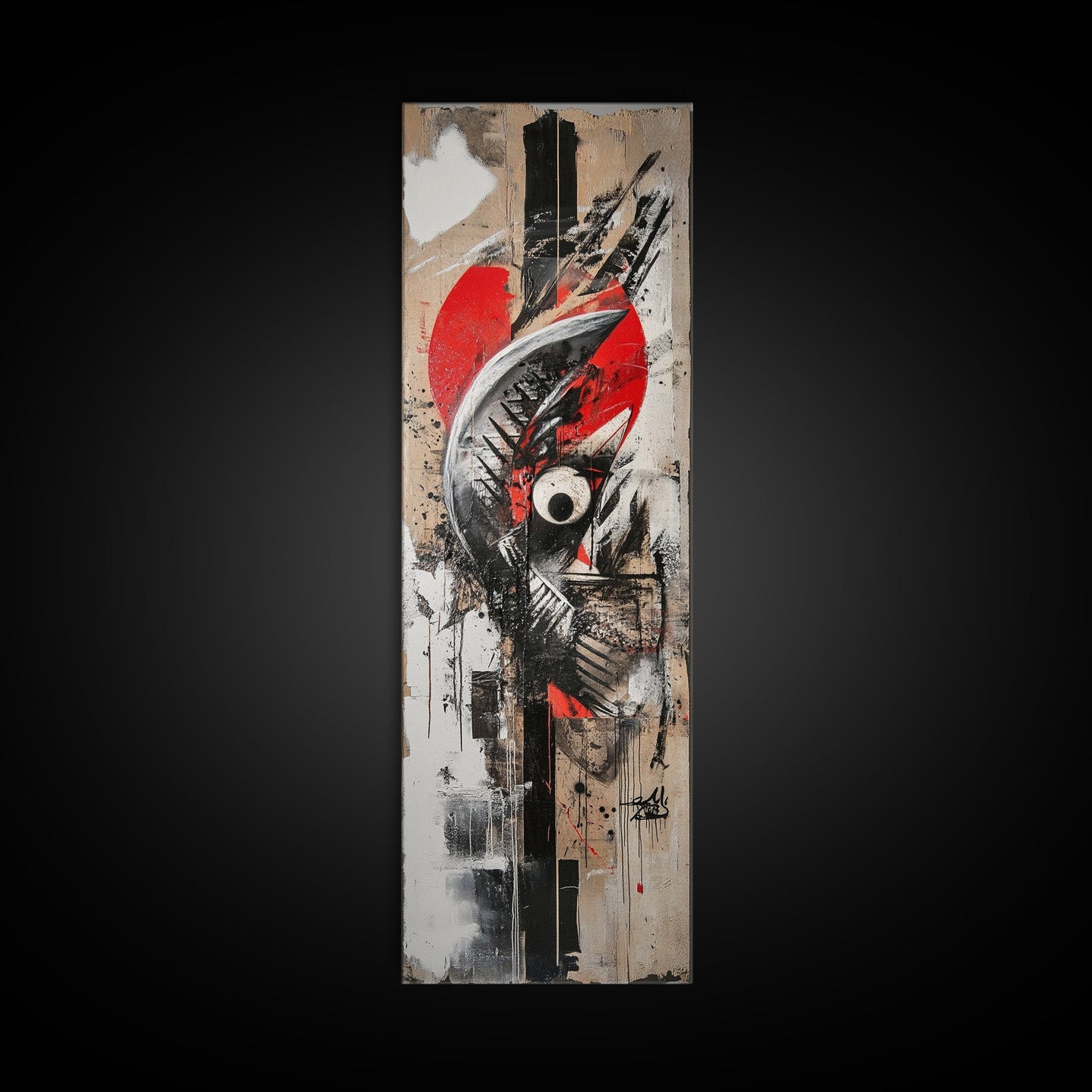 Abstract Graffiti Art Canvas Print with Bold Colors and Urban Style, Perfect Wall Art Gift Idea for Modern Minimalist Spaces