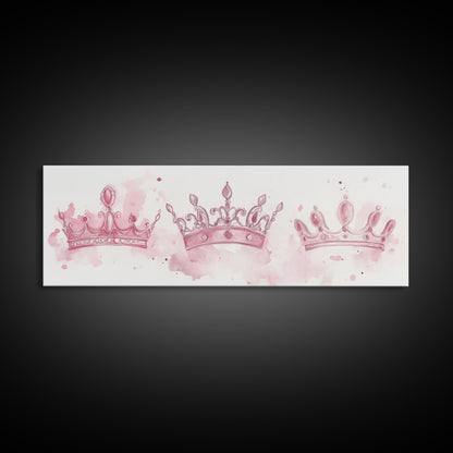 Crown Jewels Canvas Print Victorian Art Nouveau Print Pink Wall Art Bedroom Decor Light Pink Wall Art Feminine Glam Decor Gift