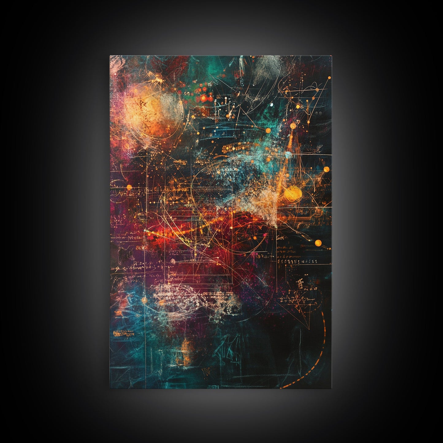 Cosmic Science Canvas Print Abstract Scientific Artwork Universe Wall Art Therapy Art Modern Space Decor Astronomy Lover Gift