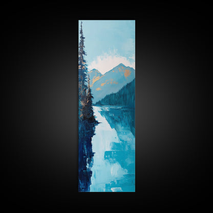 Southwest Wall Art, Framed Canvas Print, geometric wall art, vibrant mountain painting, rustic decor, landscape painting