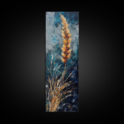 Wheat Field, rustic wall art, farmhouse art, botanical prints, framed canvas print, moody art, autumn painting, above couch art