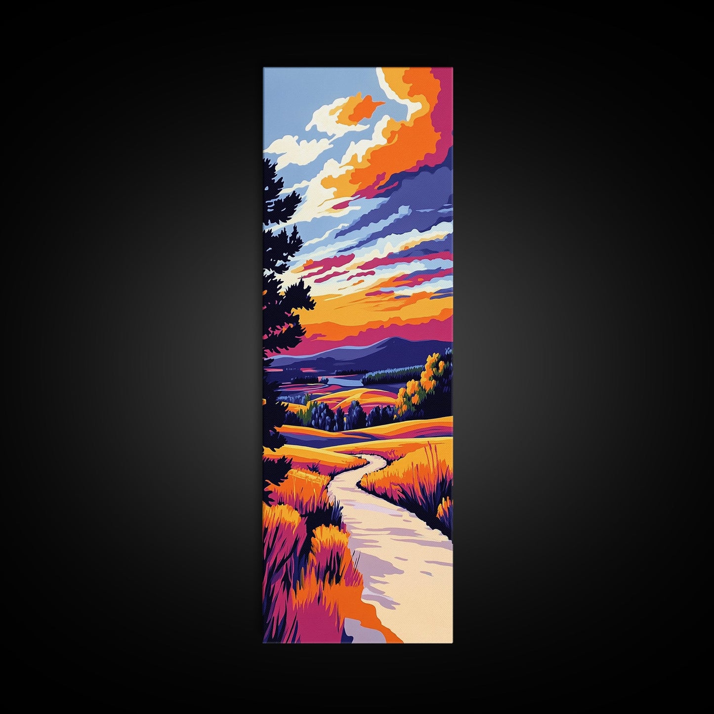 Nature Trail, Autumn Glow, Scenic Art, Canvas Print, Cozy Home Wall Art, Rustic Decor, Fall Landscape, Gift Idea