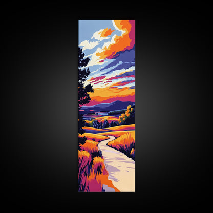 Nature Trail, Autumn Glow, Scenic Art, Canvas Print, Cozy Home Wall Art, Rustic Decor, Fall Landscape, Gift Idea