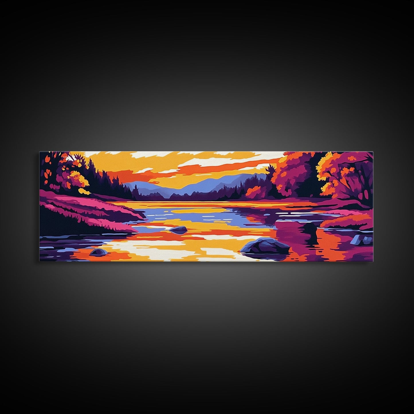 Cliffside Sunset, Dramatic Coast, Serene Waters, Canvas Print, Nature Wall Art, Vibrant Landscape, Boho Decor, Relaxing Atmosphere