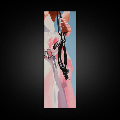 Equestrian Detail, Horse Art, Rustic Wall Decor, Western Aesthetic, Framed Canvas Print, Farmhouse Style, Horse Painting, Entryway Art