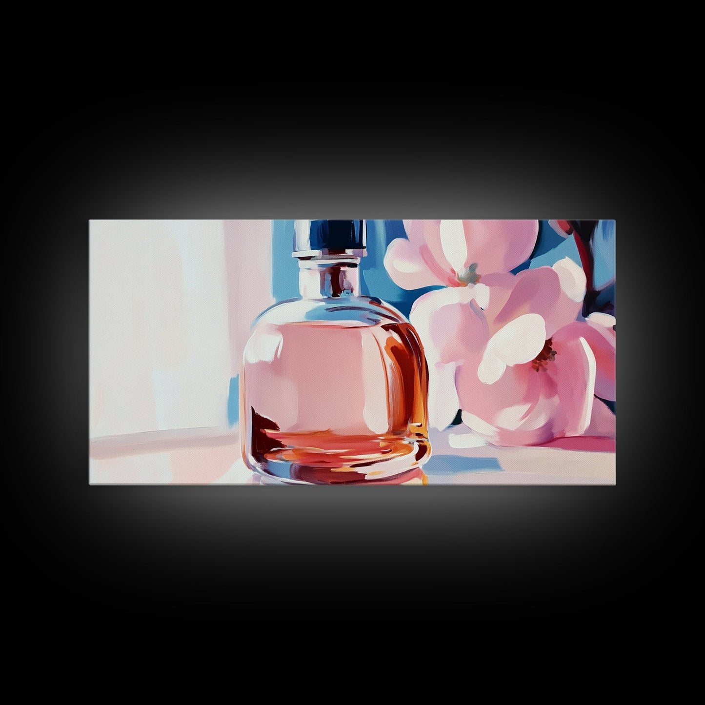 Perfume Bottle, Feminine Art, Chic Wall Decor, Canvas Print, Modern Glam Art, Elegant Painting, Fashion Inspired Art, Dressing Room Art