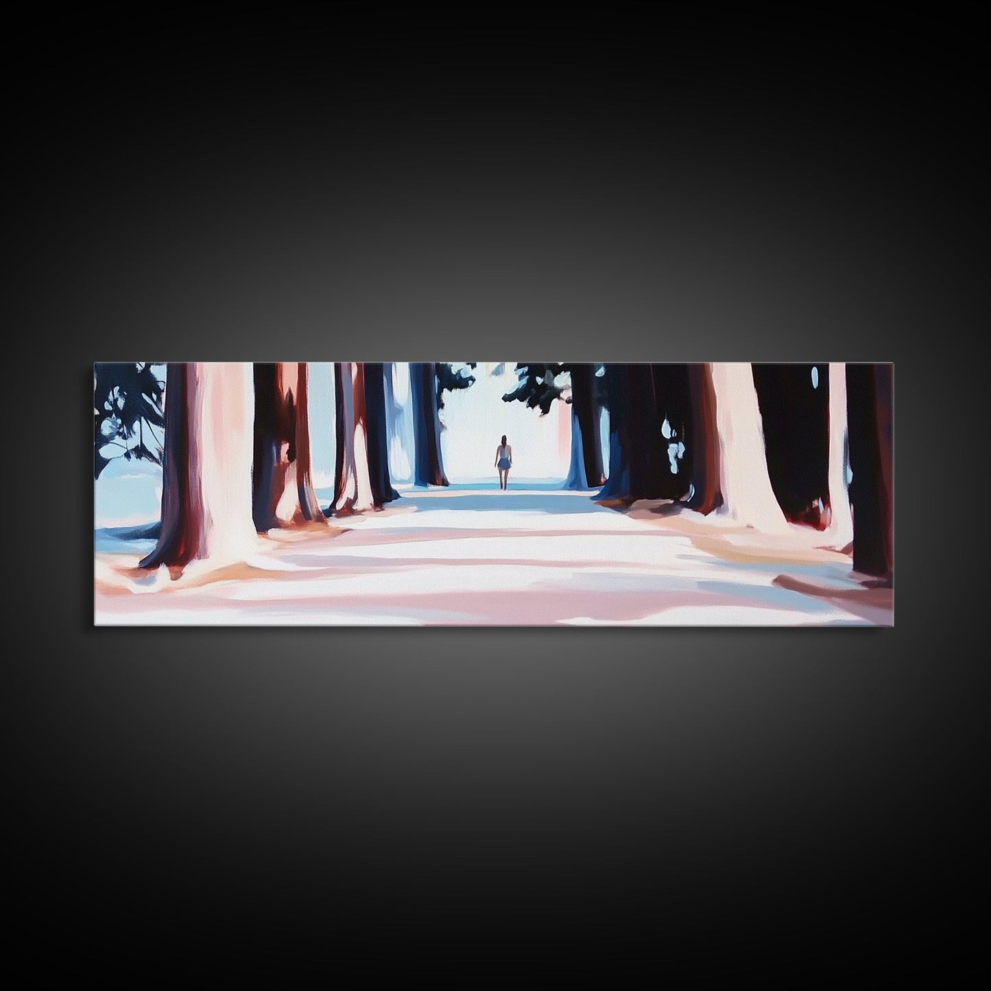 Forest Walk, Nature Landscape, Tranquil Wall Art, Canvas Print, Serene Woodland Painting, Nature Art, Bedroom Decor, Landscape Art