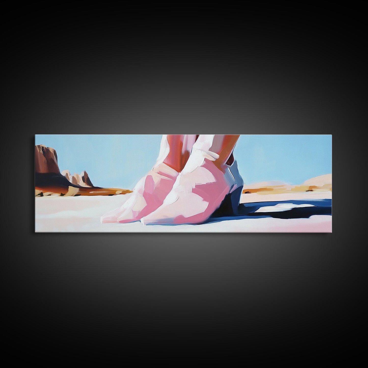 Steps, Western Art, Desert Landscape, Canvas Print, Modern Southwest Decor, Minimalist Desert Painting, Living Room Wall Art