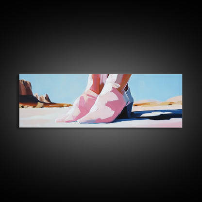 Steps, Western Art, Desert Landscape, Canvas Print, Modern Southwest Decor, Minimalist Desert Painting, Living Room Wall Art