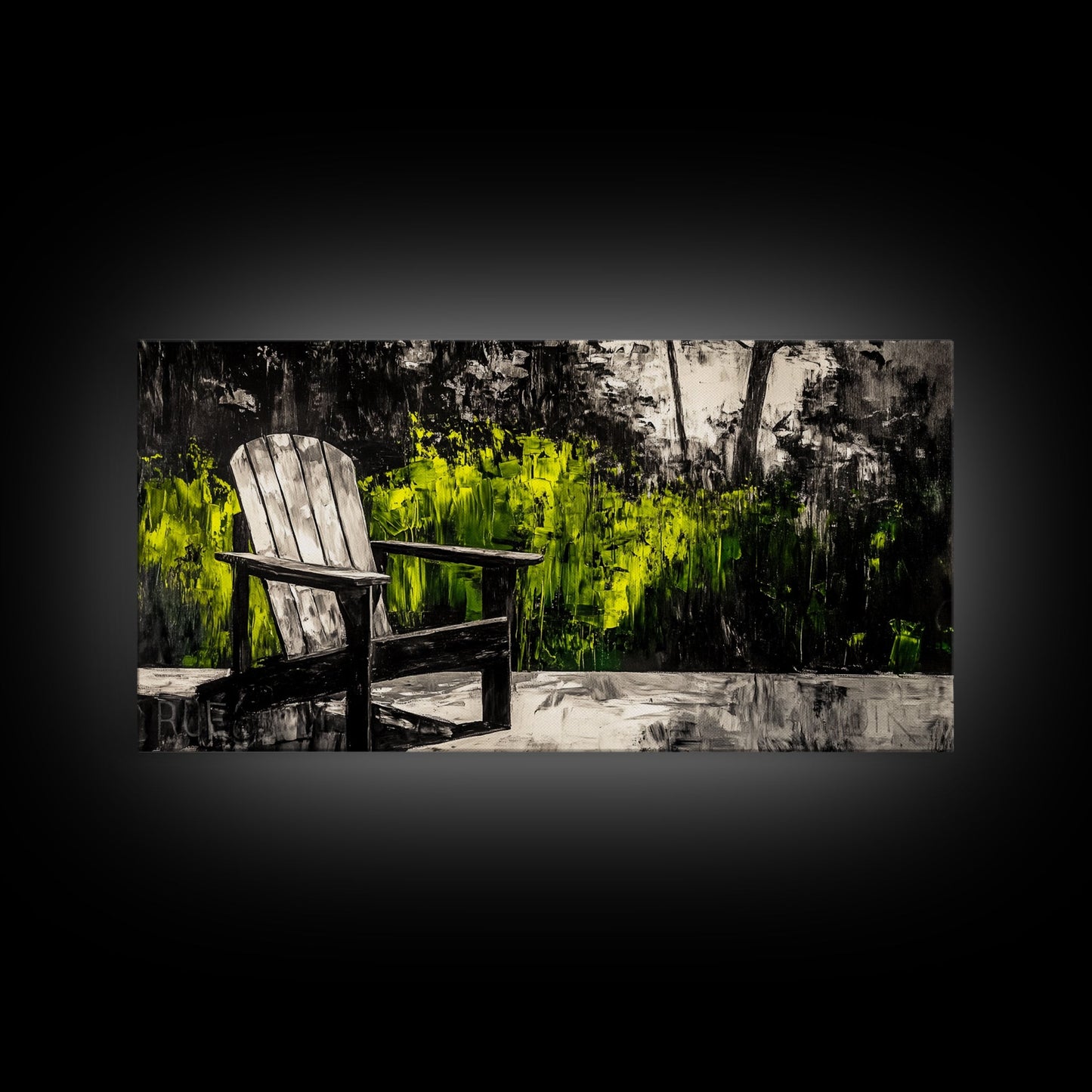 Adirondack Chair, Rustic Decor, Outdoor Art, Nature Print, Cabin Wall Art, Country Home Decor, Farmhouse Wall Art, Framed Canvas Print