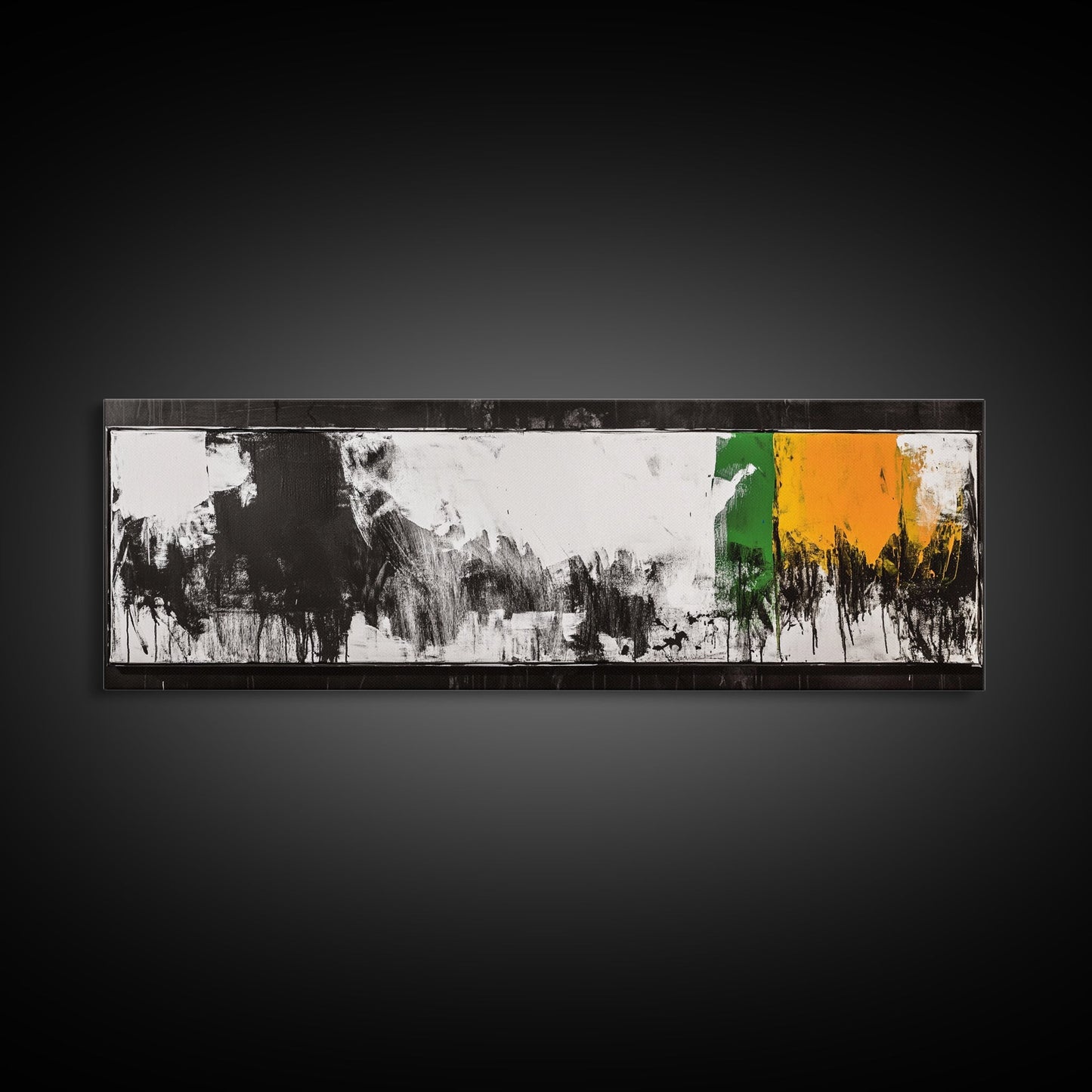 Minimalist Abstract, Black White Art, Modern Home Decor, Stylish Wall Art, Geometric Aesthetic, Framed Canvas Print, Contemporary Style