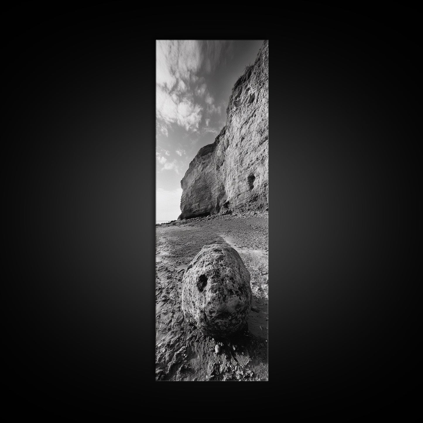 Seaside Cliffs, Coastal Rock, Rugged Beauty, Framed Canvas Print, Nature Wall Art, Rustic Beach Decor, Boho Vibe, Earthy Textures