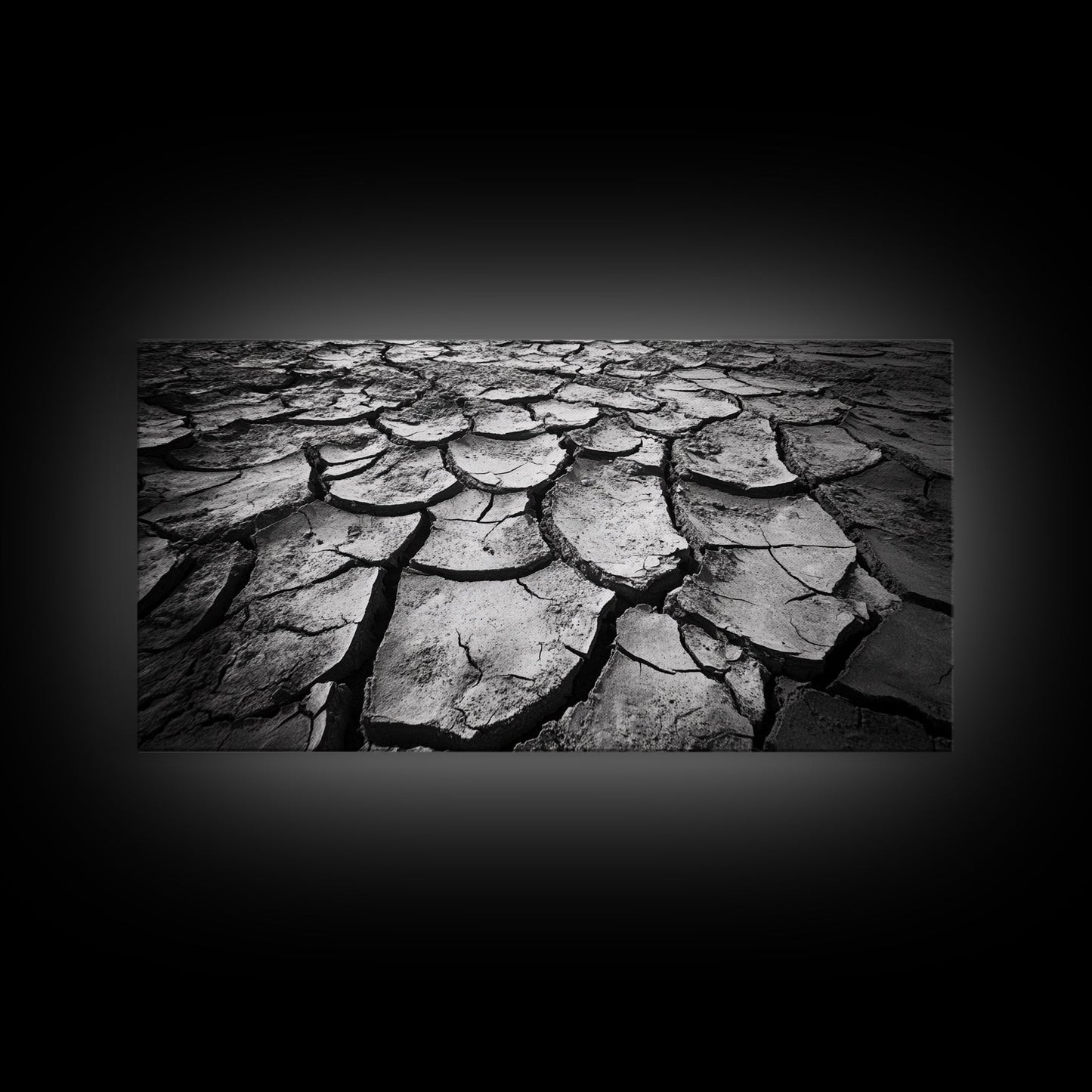 Cracked Earth Texture, Nature Closeup, Desert Minimalism, Earth Tone Art, Canvas Print, Rustic Home Decor, Fall Entryway Wall Art