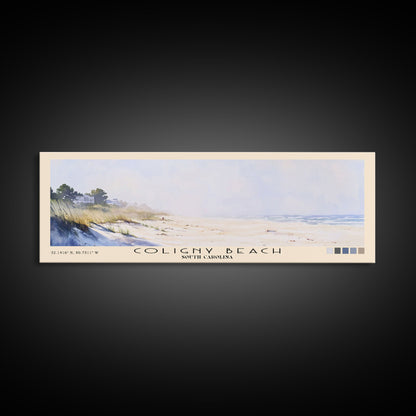 Coligny Beach, South Carolina Watercolor Print, Vacation Gift, South Carolina Wall Art, Beach Painting, Beach Decor, Large Wall Art, Wood Frame Art