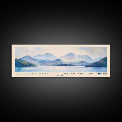 Islands of the Gulf of Chiriqui, Panamá Watercolor Beach Print, Vacation Gift, Panamá Wall Art, Beach Painting, Beach Decor, Beach Painting