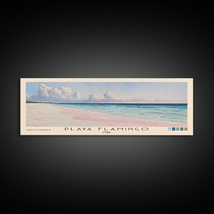 Playa Flamingo, Cuba Watercolor Beach Print, Vacation Gift, Cuba Wall Art, Beach Painting, Beach Decor, Beach Painting