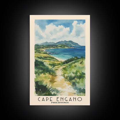 Cape Engano, Philippines Watercolor Beach Print, Vacation Gift, Philippines Wall Art, Beach Painting, Beach Decor, Beach Painting