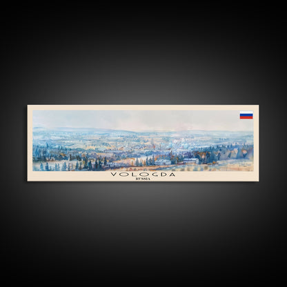 Vologda Russia Wall Art, Panoramic Travel Poster, Panoramic Framed Canvas Print, City Wall Art, Wall Hanging Home Decor, Travel Art