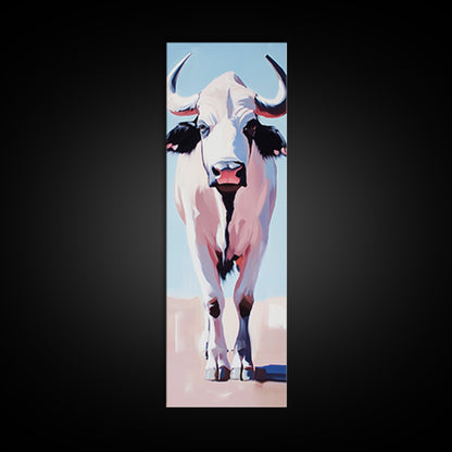 Bison Canvas Print Modern Rustic Wall Art Boho Art Southwest Wall Art Above Bed Art Vertical Wall Art