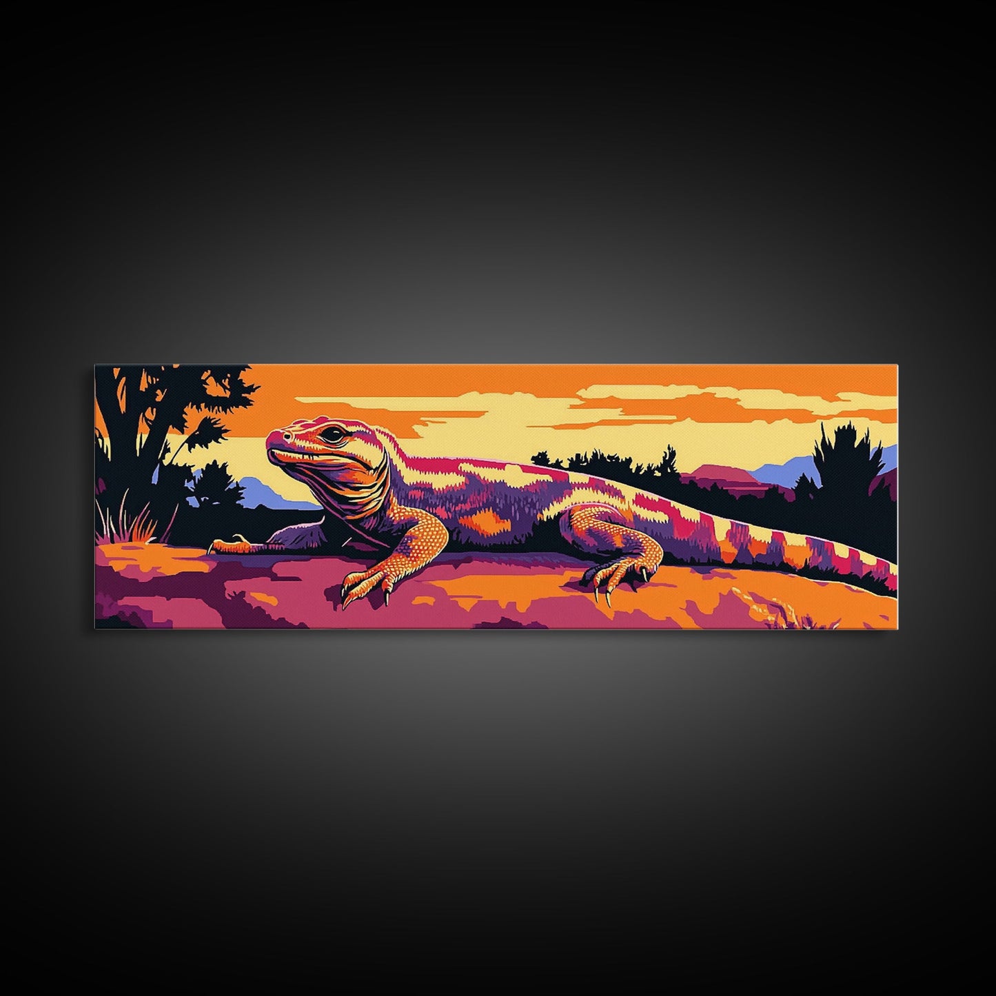 Geometrische Wandkunst, gerahmter Leinwanddruck, Wandkunst im Südwest-Stil, Chicano-Kunst, extra breite Kunstwerke, rustikale Wandkunst, stimmungsvolle Kunst, Kunst für über dem Sofa