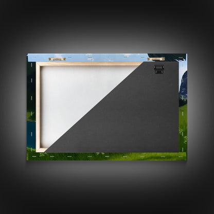 Calm and Serene Landscape Painting, Framed Canvas  Print, Canvas Art, Framed wall decor, living room wall art