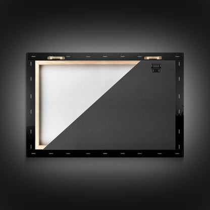 Cowboys Under A Full Moon, Framed Canvas Print, Black and White Western Photography, Wild West Art, Western Decor, Farmhouse Country Art