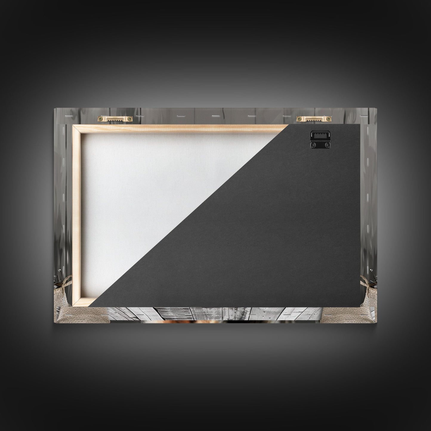 Framed Wall Art Texas Cattle, Wood Framed Canvas Print, Farmhouse Decor, Minimalist Rustic Farmhouse Painting, Cute Nursery Wall Art