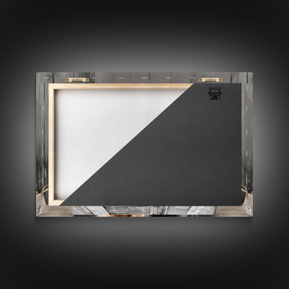 Framed Wall Art Texas Cattle, Wood Framed Canvas Print, Farmhouse Decor, Minimalist Rustic Farmhouse Painting, Cute Nursery Wall Art