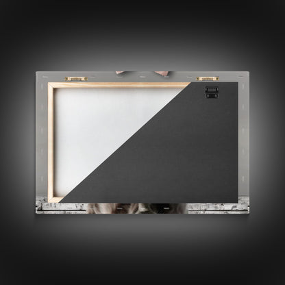 Framed Canvas Print, Cute Highland Cow Wearing A Pink Bowtie, Framed Wall Decor, Rustic Minimalist Farmhouse Decor, Western Art