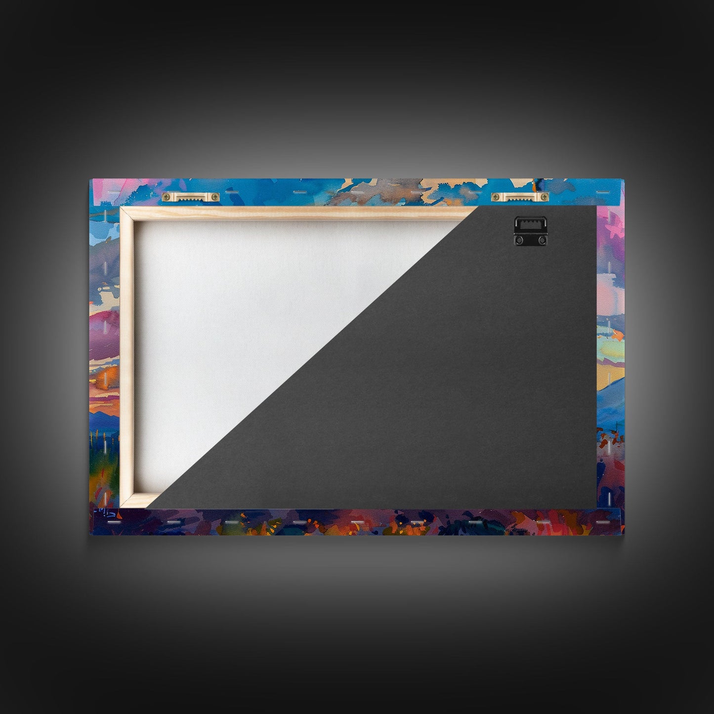 Cactus Under A Beautiful Sunset, Pop Art Style, Mid Century Modern Framed Canvas Print or Metal Art, Desert Scene Wall Art, Abstract Desert